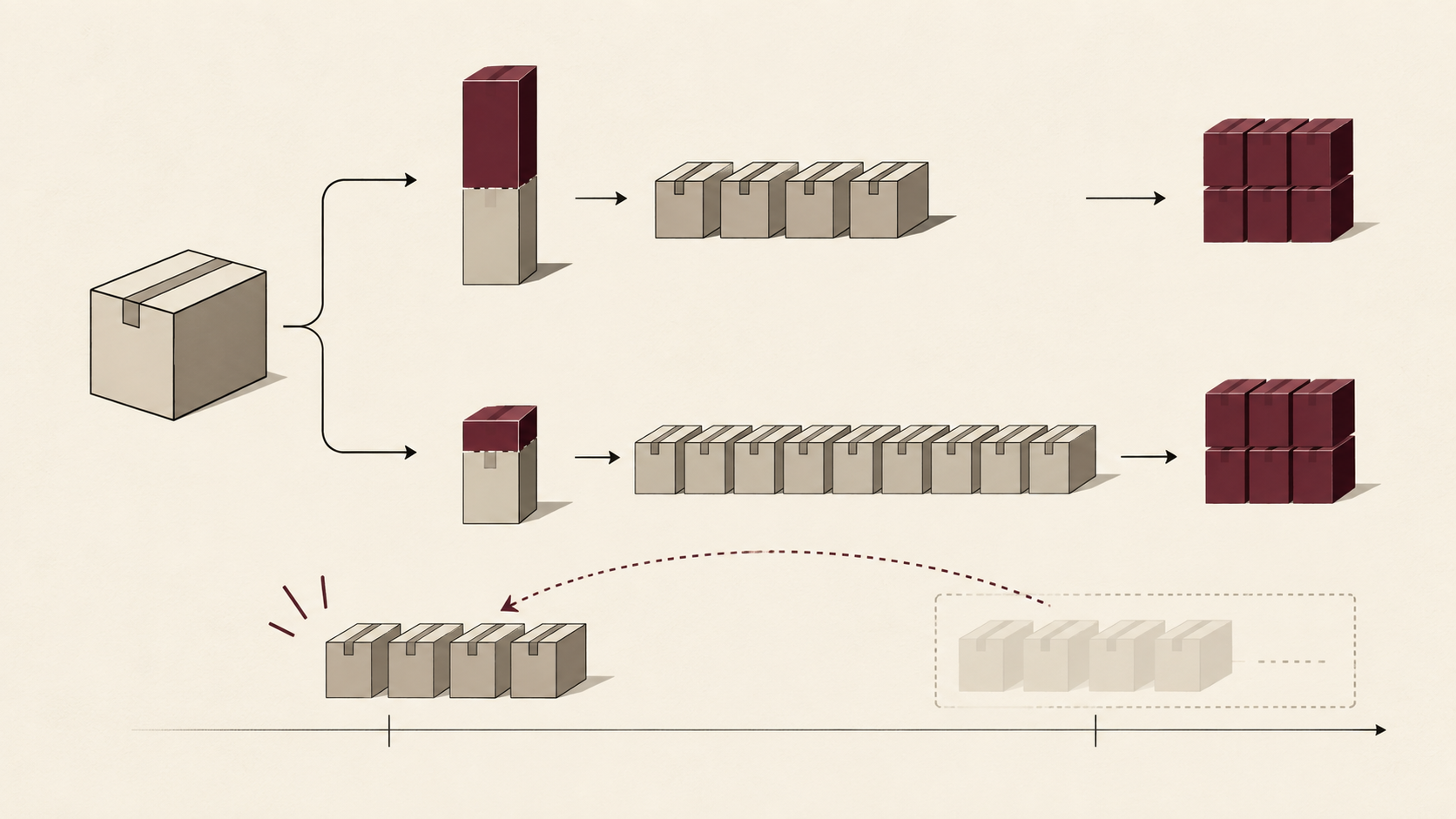 Minimal editorial illustration showing a discount reducing the margin earned on each product and requiring substantially more unit sales to maintain the same contribution.